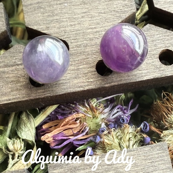 Alquimia Purple Stud Earrings - Picture 1 of 1
